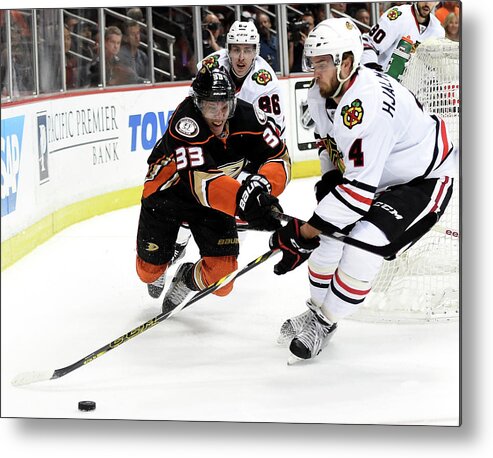 Playoffs Metal Print featuring the photograph Chicago Blackhawks V Anaheim Ducks - #6 by Harry How