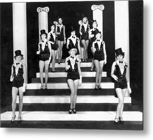1930-1939 Metal Print featuring the photograph Chorus Girls #6 by Sasha