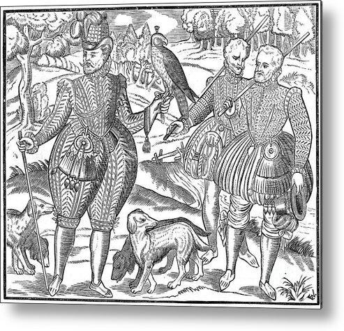 Horse Metal Print featuring the drawing A Falconer, 1611 by Print Collector