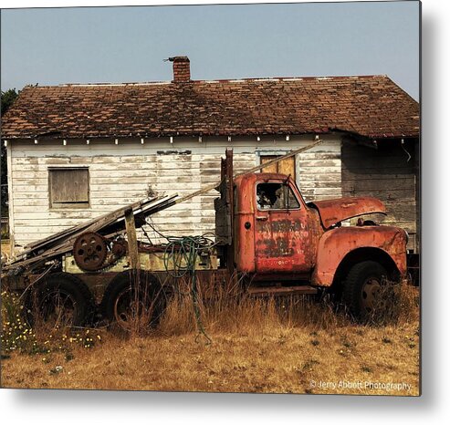 Old Metal Print featuring the photograph Abandoned Tow Truck by Jerry Abbott