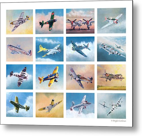 Aviation Art Metal Print featuring the painting Airplane Poster by Douglas Castleman