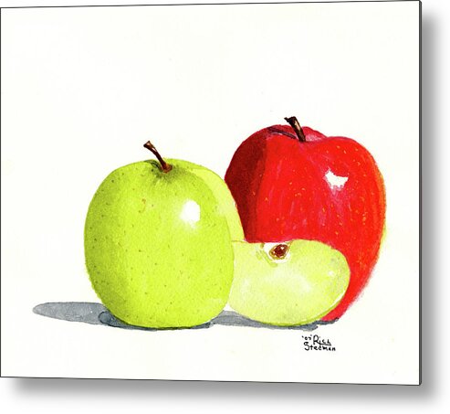 Apple Metal Print featuring the painting An Apple A Day by Richard Stedman