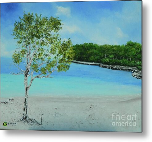 Tropical Landscape Metal Print featuring the painting Art Heals 2 by Kenneth Harris