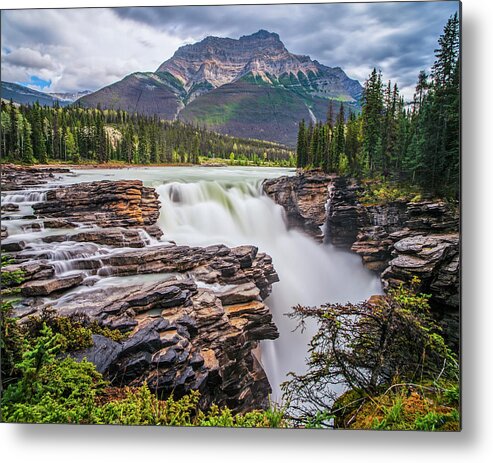 Jasper Metal Print featuring the photograph Athabasca Falls Jasper National Park Alberta Canada Banff by Toby McGuire