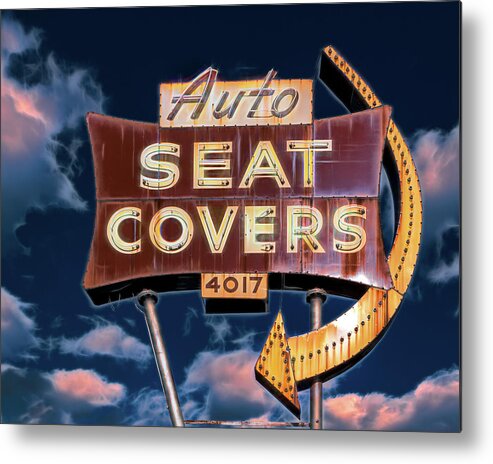 Americana Metal Print featuring the photograph Auto Seat Covers by Robert FERD Frank