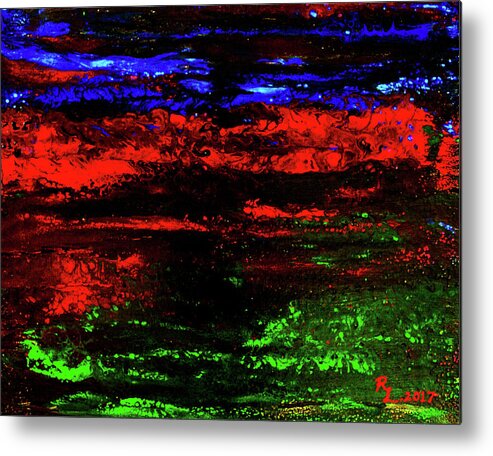 Abstract Metal Print featuring the painting Balance by Renee Logan