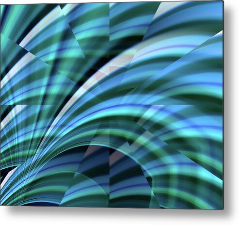 Blue Sail Illusion Metal Print featuring the painting Blue Sail Illusion by Mike Morren