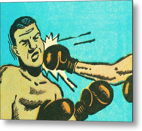 Action Metal Print featuring the drawing Boxing by CSA Images