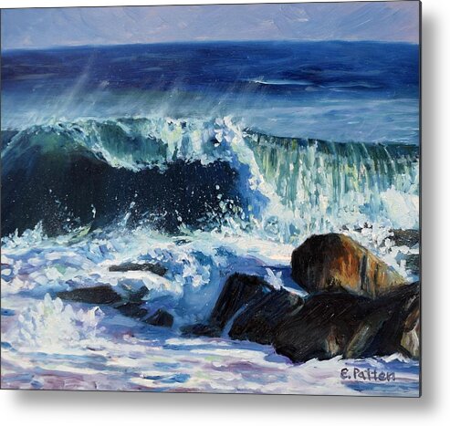 Ocean Metal Print featuring the painting Breakers by Eileen Patten Oliver