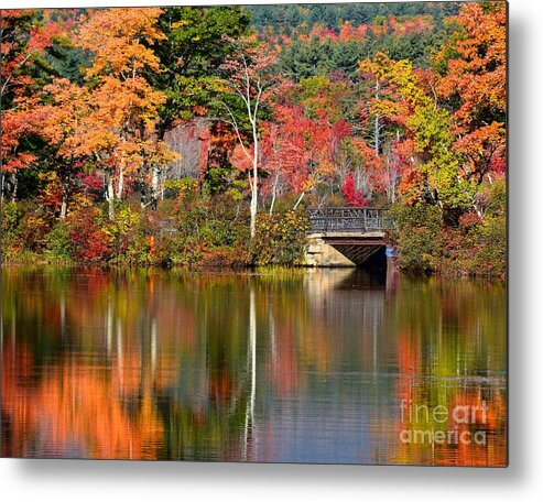 New Hampshire Metal Print featuring the photograph Bridge at Lake Chocorua by Steve Brown