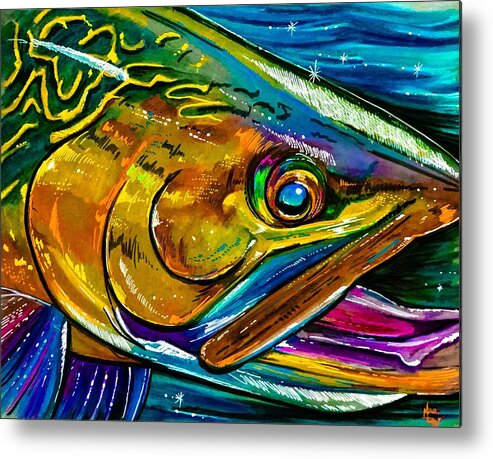 Trout Metal Print featuring the painting Bright Brook by Mark Ray
