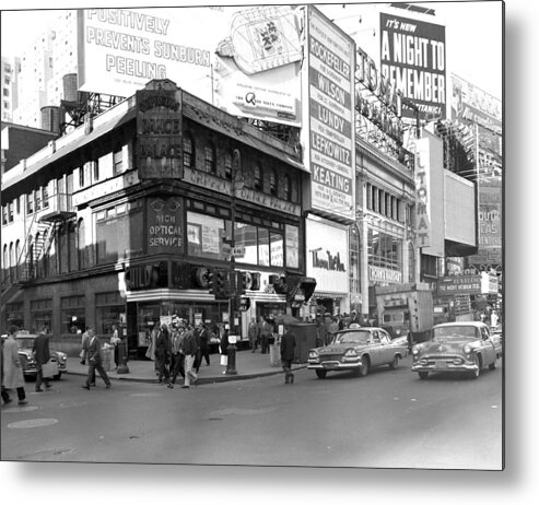 1950-1959 Metal Print featuring the photograph Broadway N.w. At46th St, Today, Of by New York Daily News Archive