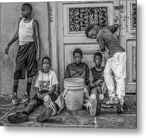 Street Metal Print featuring the photograph Buskers, New Orleans by Kirk Cypel