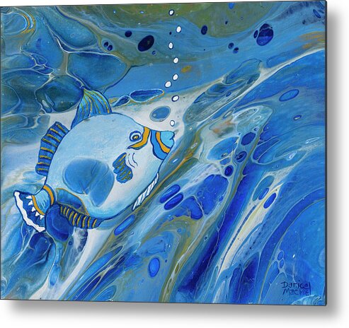 Fish Metal Print featuring the painting Butterflyfish by Darice Machel McGuire