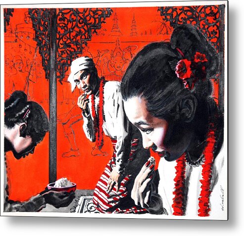 Bud Metal Print featuring the photograph Cambodian Romance by Ed Vebell