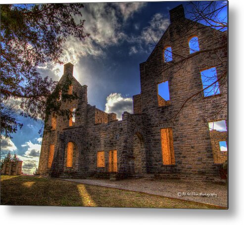 Ha Ha Tonka Metal Print featuring the photograph Castle at Sunset by Al Griffin