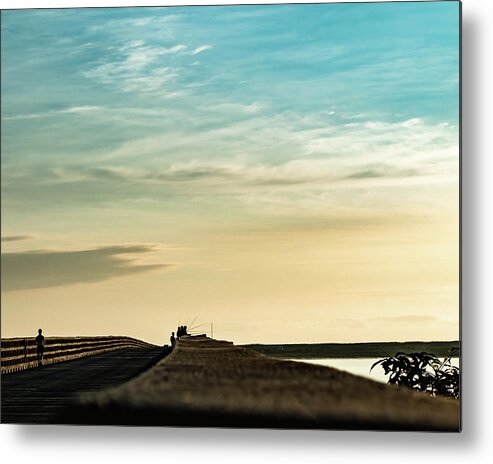 Fishing Metal Print featuring the photograph Catching the sun by William Bretton