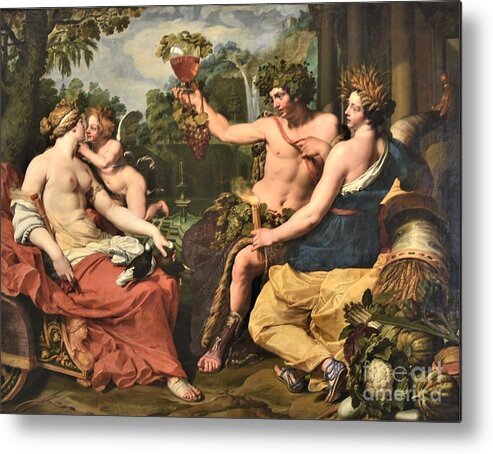 Uspd: Reproduction Metal Print featuring the painting Ceres Bacchus and Venus by Thea Recuerdo