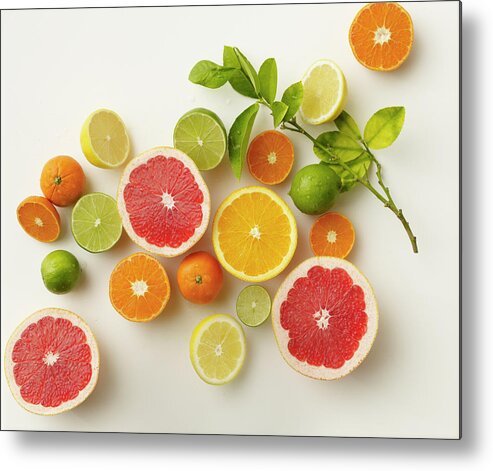 Orange Metal Print featuring the photograph Citrus Variety by Carin Krasner