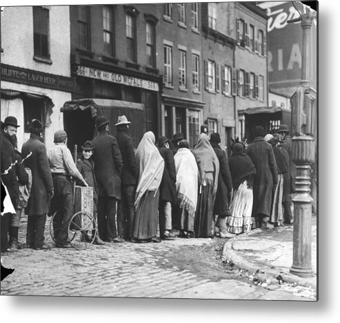People Metal Print featuring the photograph Coal Queue by Edwin Levick