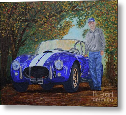 Commissioned Metal Print featuring the painting Cobra in Autumn by Aicy Karbstein