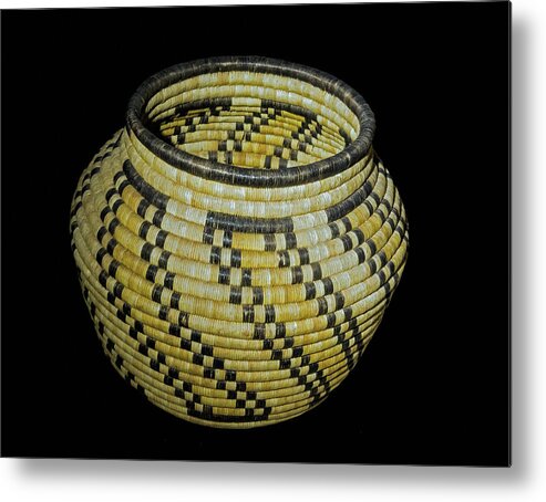Anthropology Metal Print featuring the photograph Coiled Basket, Hopi Tribe by Millard H. Sharp