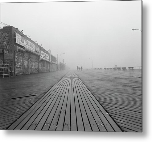 Coney Island Boardwalk Metal Print featuring the photograph Coney 1 by Chris Bliss