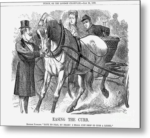 Horse Metal Print featuring the drawing Easing The Curb, 1869. Artist John by Print Collector