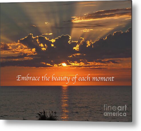 Ocean Metal Print featuring the digital art Embrace The Moment by Kirt Tisdale
