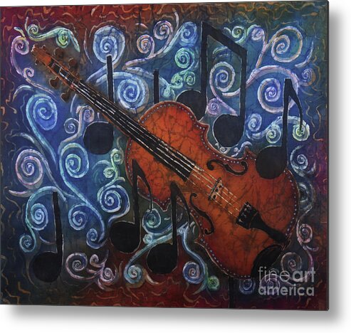 Fiddle Metal Print featuring the painting Fiddle 1 by Sue Duda