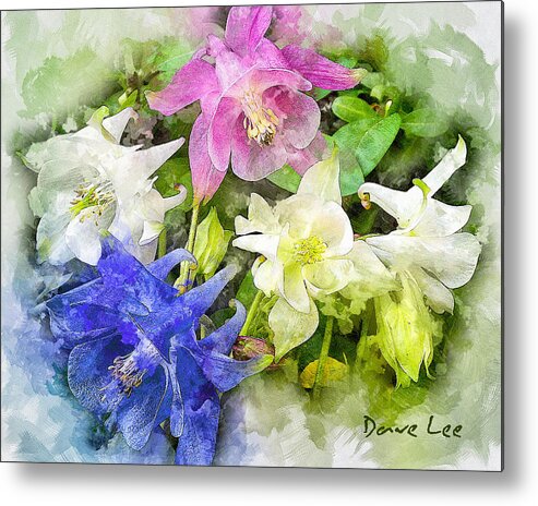 Flowers Metal Print featuring the digital art Floral Concert of Color by Dave Lee