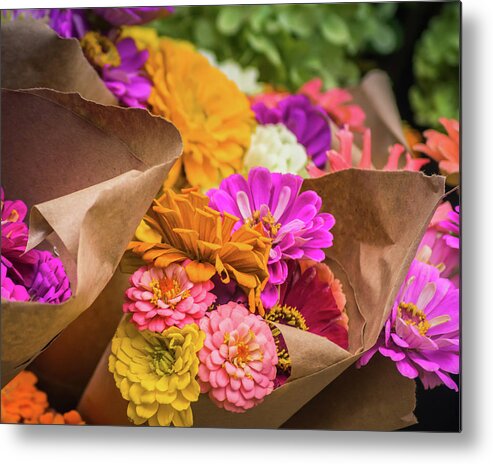 Flower Metal Print featuring the photograph Fresh Flowers by Christy Schneller