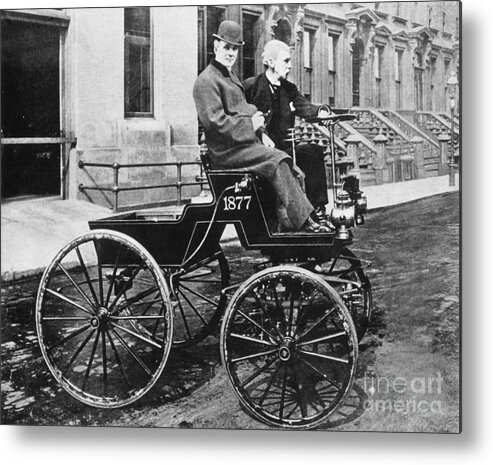 People Metal Print featuring the photograph George Selden And Henry Ford In New by Bettmann