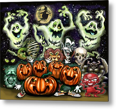 Halloween Metal Print featuring the digital art Halloween Fun by Kevin Middleton