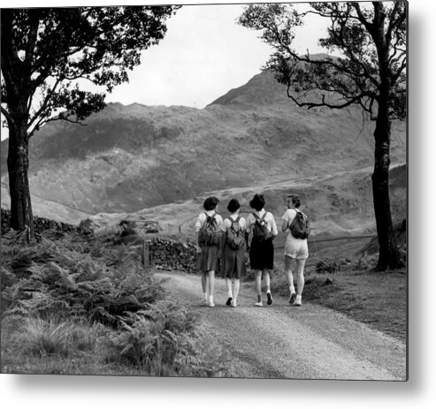 1950-1959 Metal Print featuring the photograph Hiking Holiday by J. Hardman