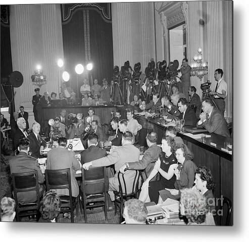 People Metal Print featuring the photograph House Un-american Activities Committee by Bettmann