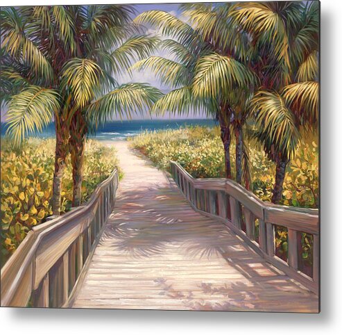 Beaches Metal Print featuring the painting I Need to Go to The Beach by Laurie Snow Hein