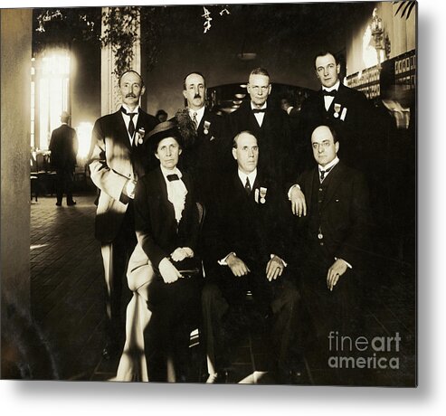 People Metal Print featuring the photograph Ida Tarbell Left And Colleagues by Bettmann