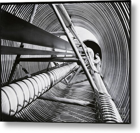 People Metal Print featuring the photograph Interior Of Atom Smasher by Bettmann