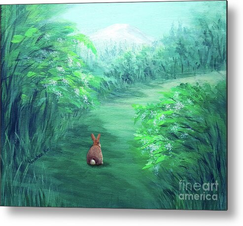 Forest Metal Print featuring the painting Into the Forest by Yoonhee Ko