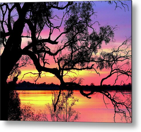 Lake Metal Print featuring the photograph Lake Bonney Sunset by Elizabeth Anne
