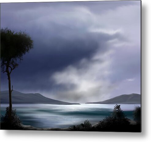 Last Light Of The Day Metal Print featuring the painting Last Light of the Day by Mark Taylor