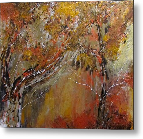 Fall Metal Print featuring the painting Late Fall by Barbara O'Toole