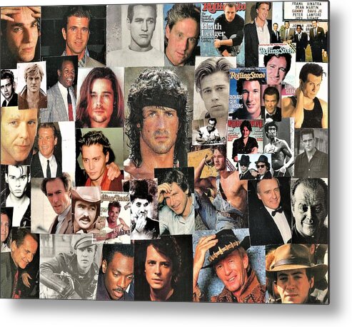 Collage Metal Print featuring the digital art Leading Men Collage 1 by Doug Siegel