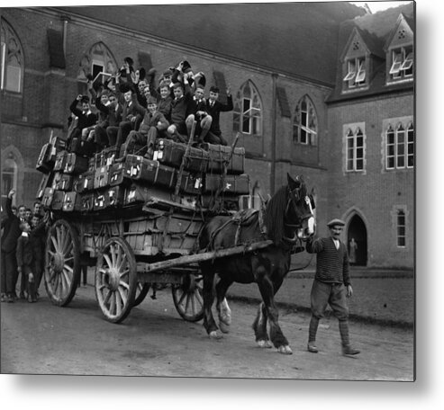 Horse Metal Print featuring the photograph Leaving With Luggage by Fox Photos