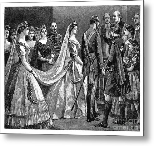 Event Metal Print featuring the drawing Marriage Of Princess Helena And Prince by Print Collector
