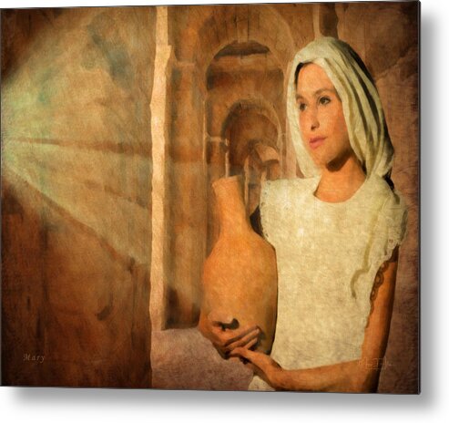 Mary Metal Print featuring the digital art Mary by Mark Allen