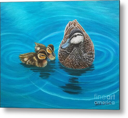 Midday Metal Print featuring the painting Midday Conversation by Sarah Irland