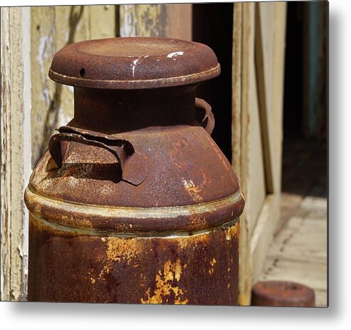 Milk Can Metal Print featuring the photograph Milk Can Bodfish by Brett Harvey