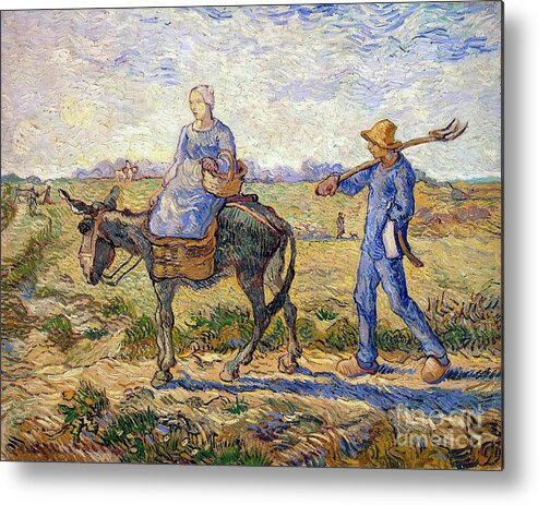 Oil Painting Metal Print featuring the drawing Morning Going Out To Work, 1890. Artist by Heritage Images